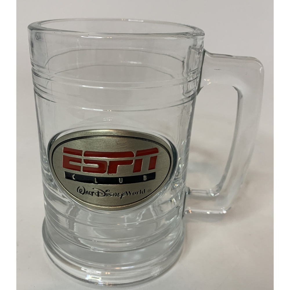 ESPN Club Glass Handle Mug Walt Disney World Freezable Glass